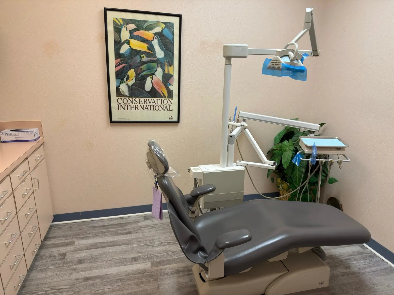 Dental treatment room with dental chair at Stephen Family Dentistry